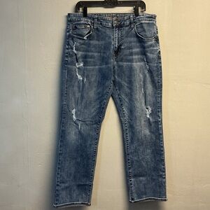 American eagle outfitters 36x32 Men's Blue Distressed Jeans 0072